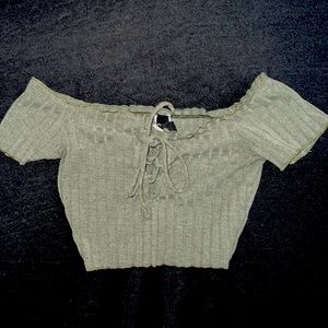 Scrunched crop top